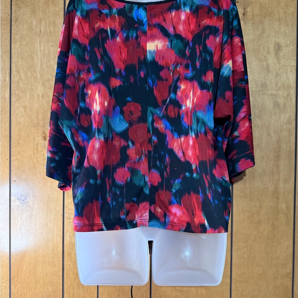 Floral Tie-Front Blouse - Picture 2 of 3